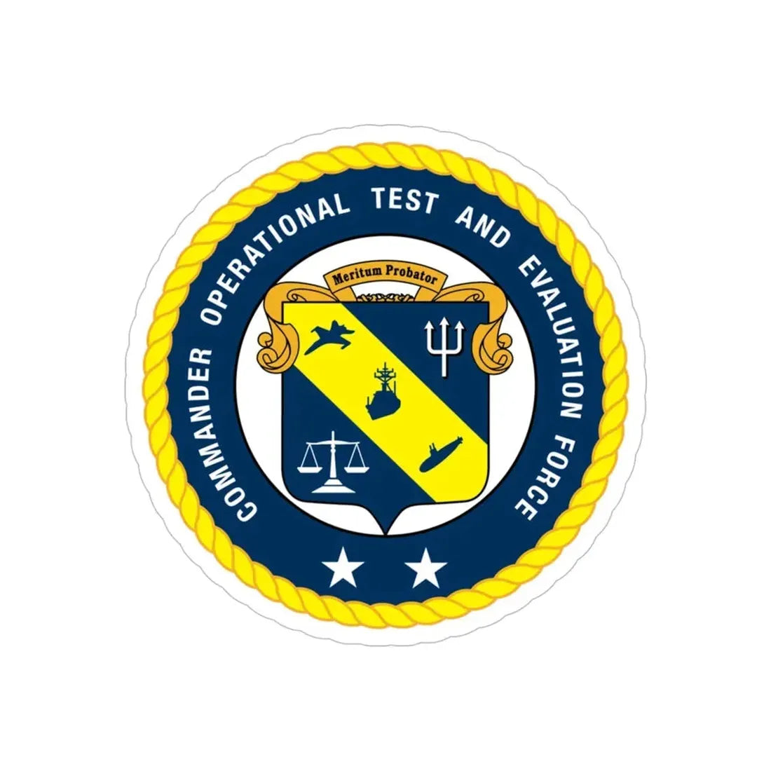COTEF 2 Star Commander Operational Test and Evaluation Force (U.S. Navy) Transparent STICKER Die-Cut Vinyl Decal 5 Inch Transparent - The Sticker Space