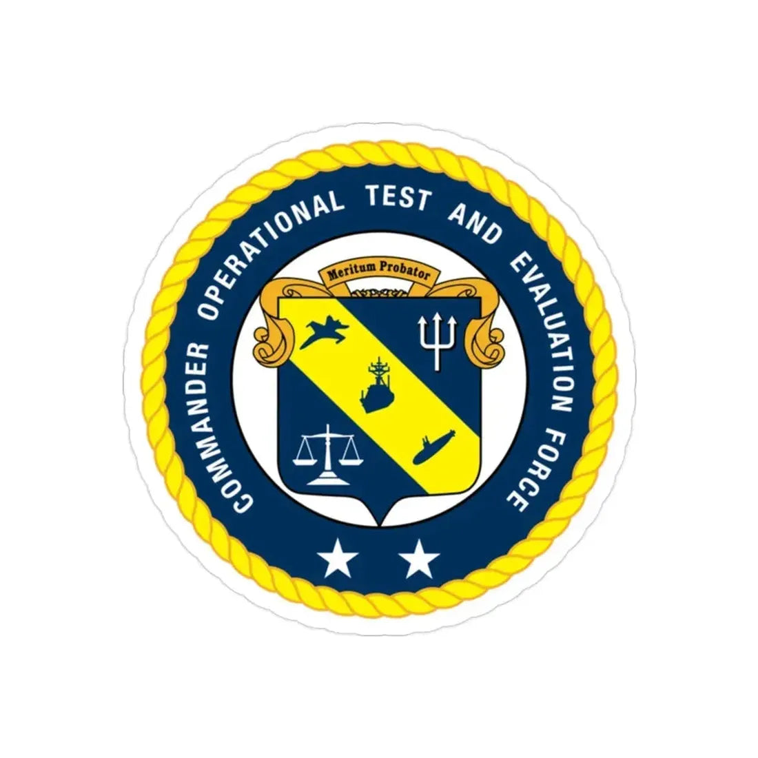 COTEF 2 Star Commander Operational Test and Evaluation Force (U.S. Navy) Transparent STICKER Die-Cut Vinyl Decal - The Sticker Space
