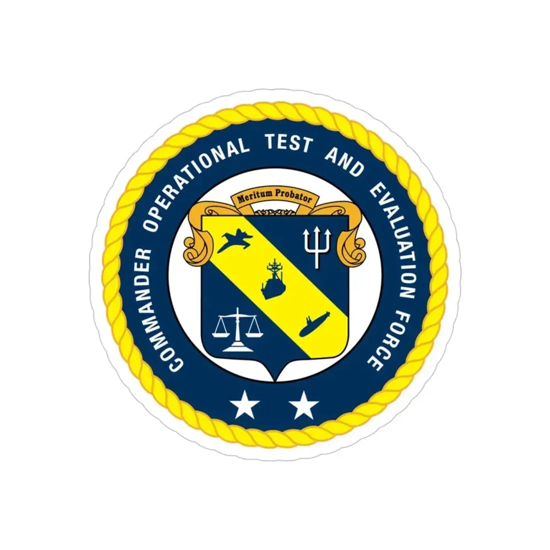 COTEF 2 Star Commander Operational Test and Evaluation Force (U.S. Navy) Transparent STICKER Die-Cut Vinyl Decal - The Sticker Space