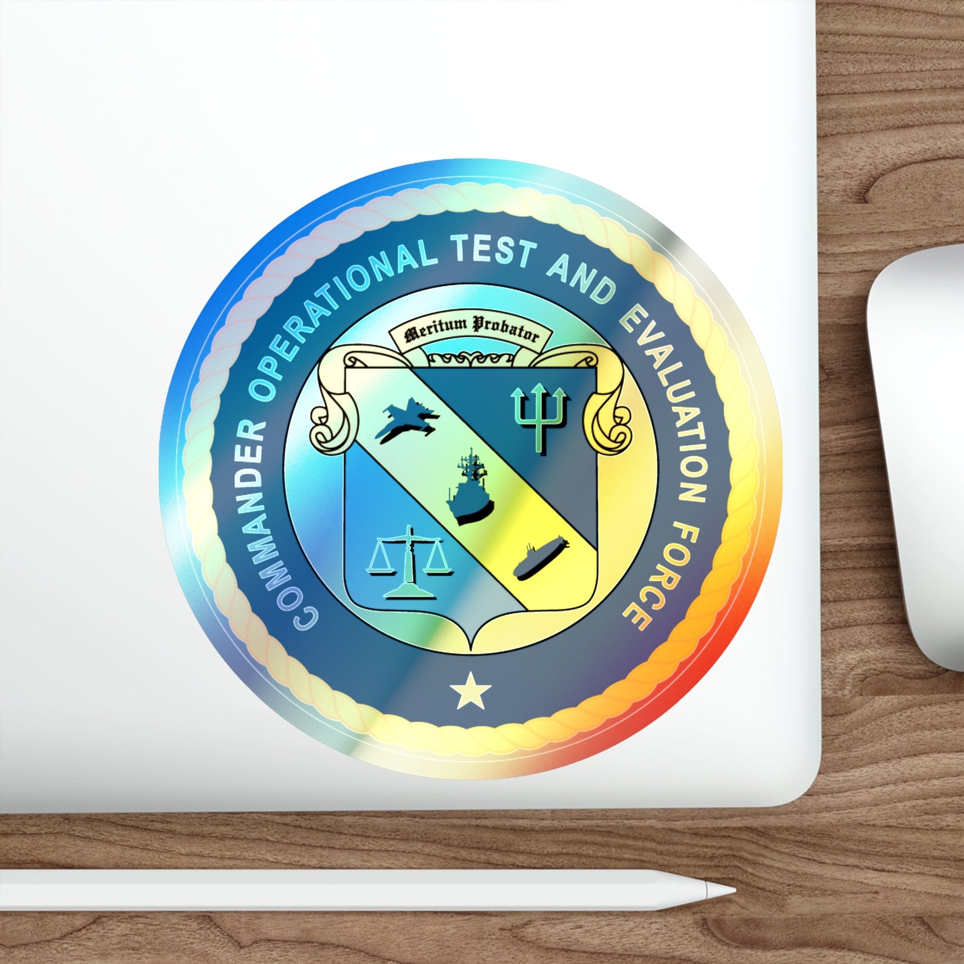 COTEF Commander Operational Test and Evaluation Force (U.S. Navy) Holographic STICKER Die-Cut Vinyl Decal-The Sticker Space