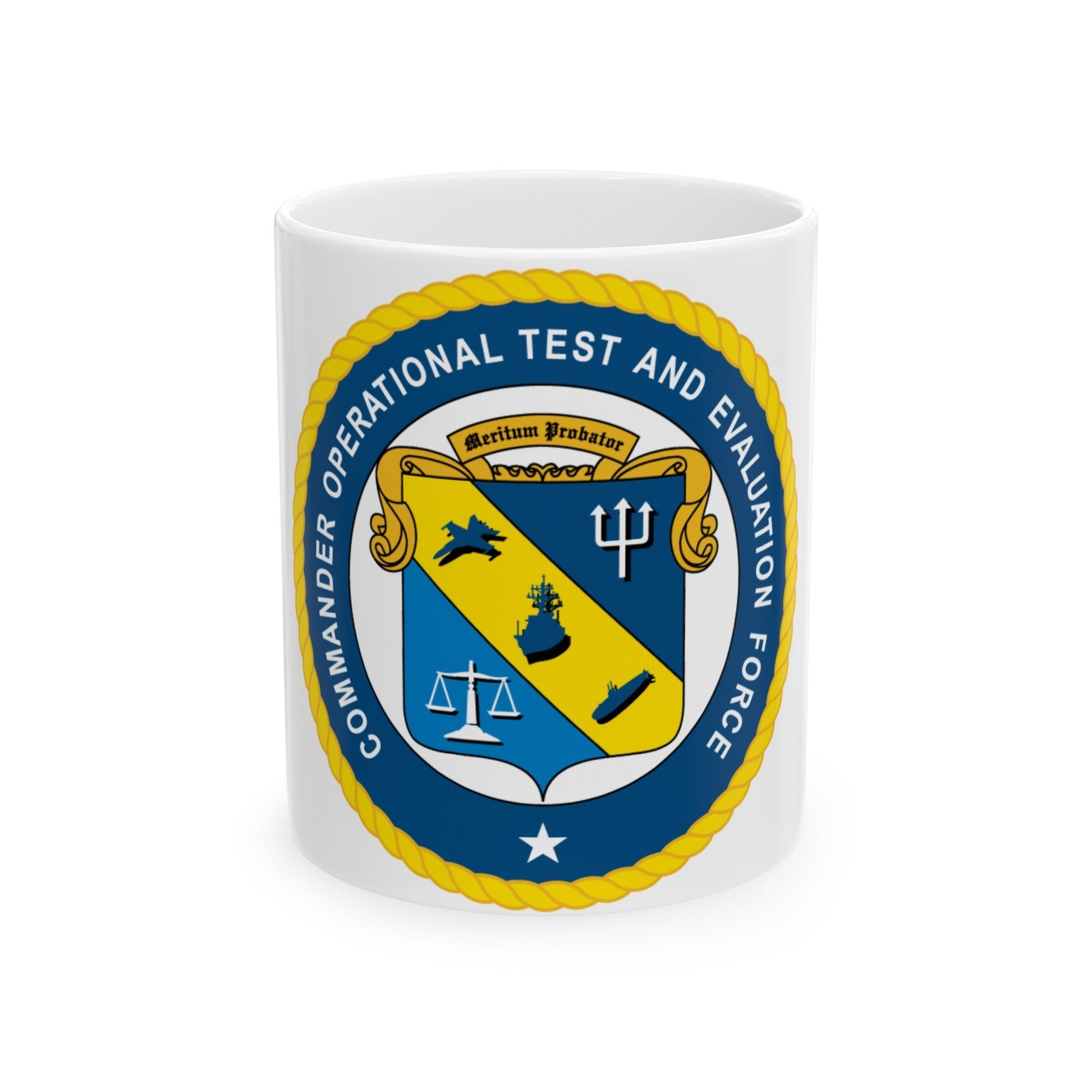 COTEF Commander Operational Test and Evaluation Force (U.S. Navy) White Coffee Mug-11oz-The Sticker Space