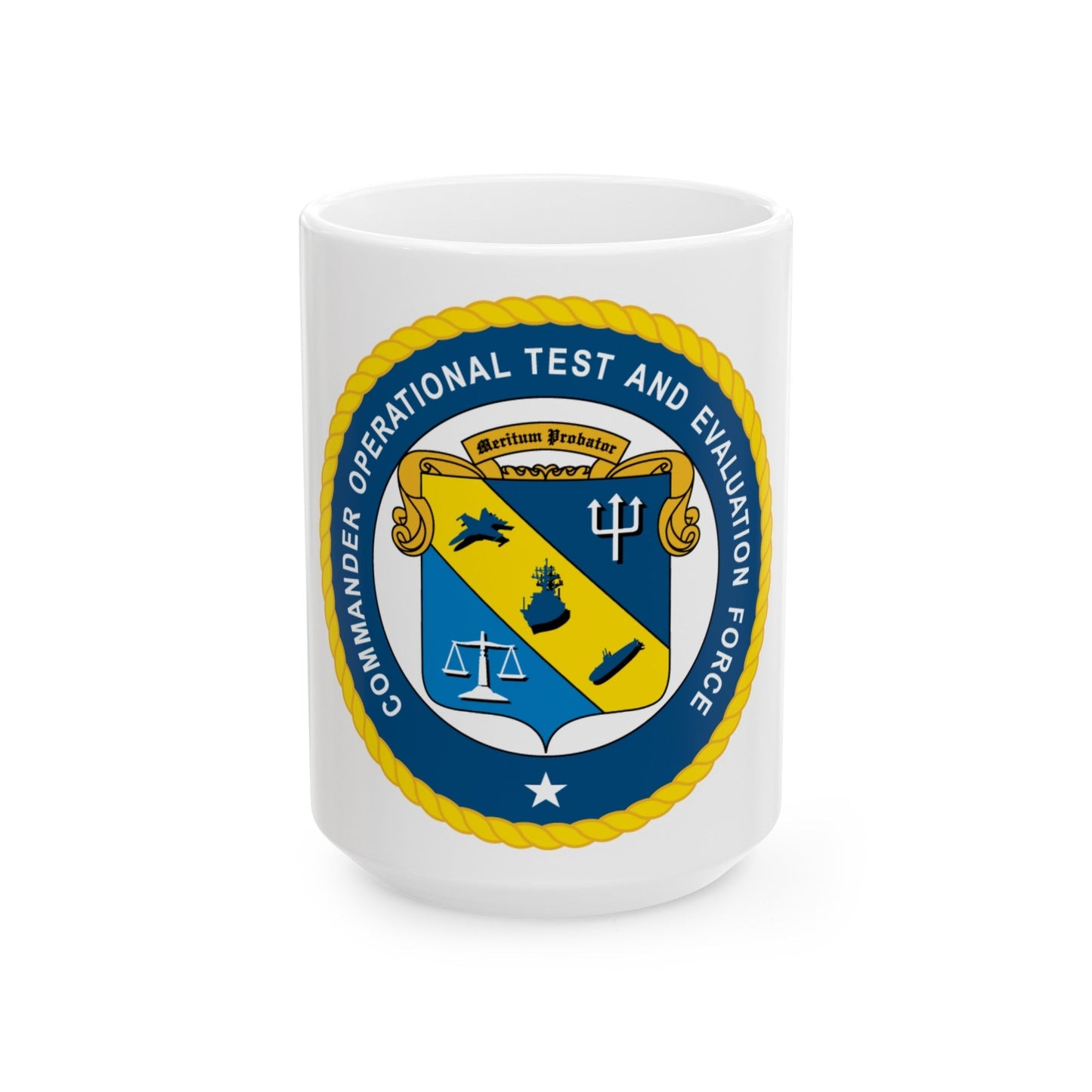 COTEF Commander Operational Test and Evaluation Force (U.S. Navy) White Coffee Mug-15oz-The Sticker Space