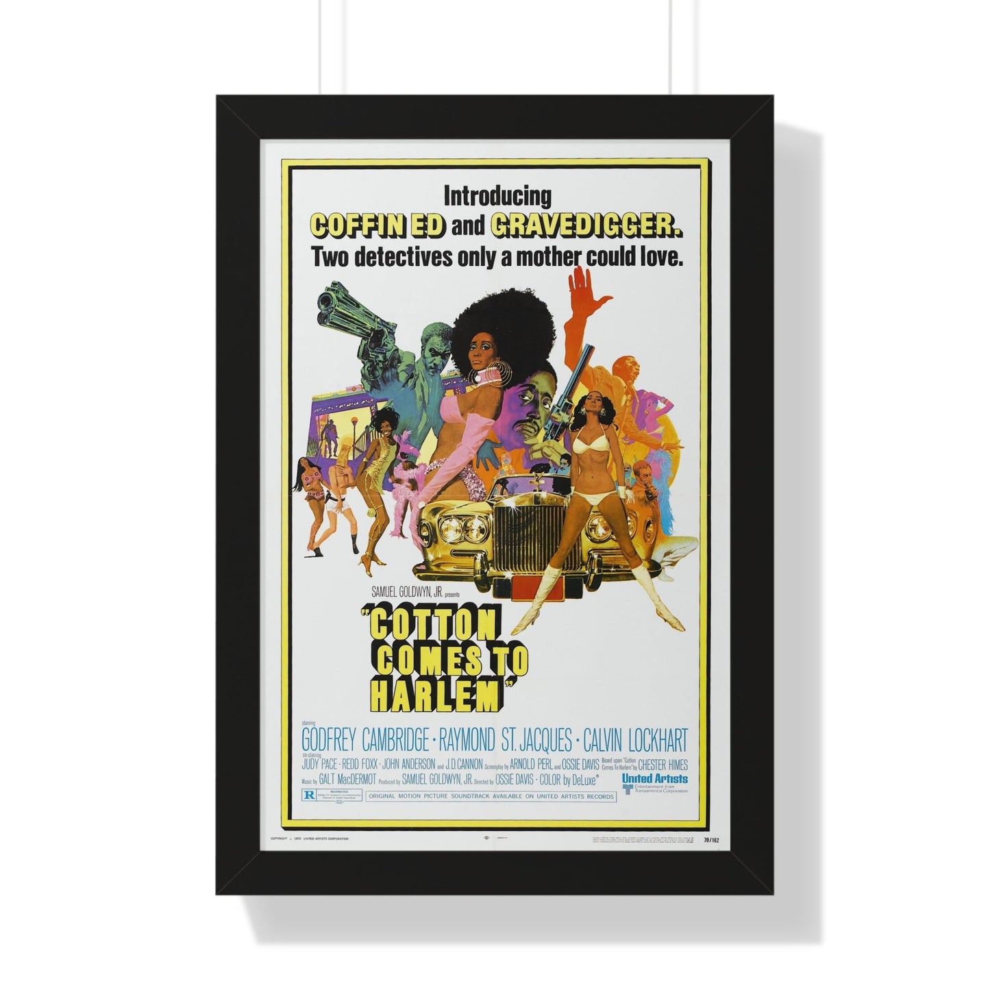 COTTON COMES TO HARLEM 1970 - Framed Movie Poster-16″ x 24″-The Sticker Space