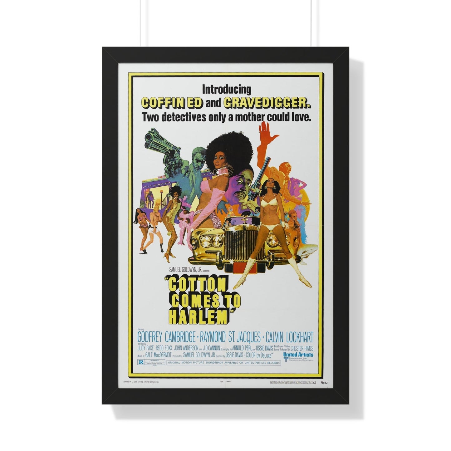 COTTON COMES TO HARLEM 1970 - Framed Movie Poster-20" x 30"-The Sticker Space