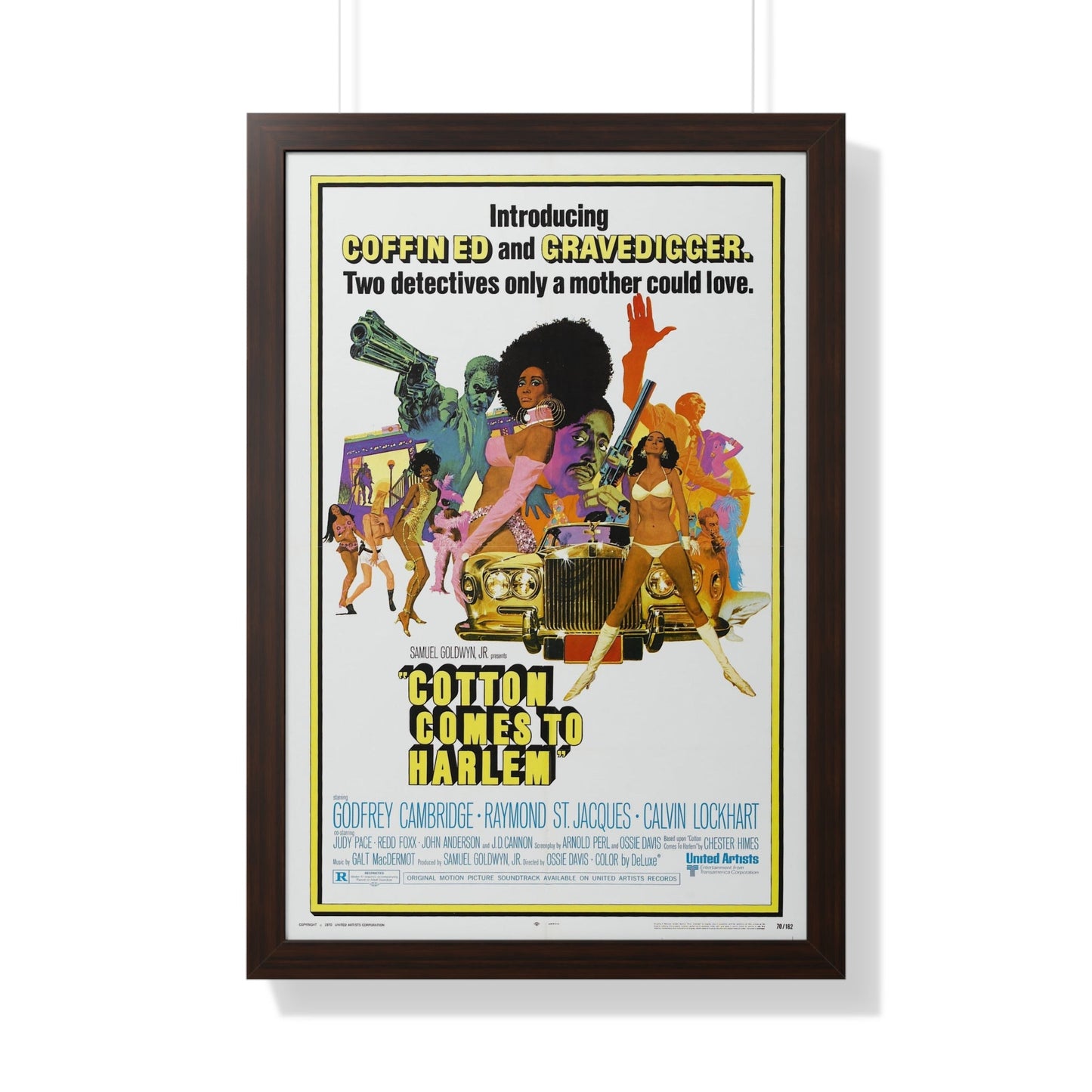 COTTON COMES TO HARLEM 1970 - Framed Movie Poster-20" x 30"-The Sticker Space