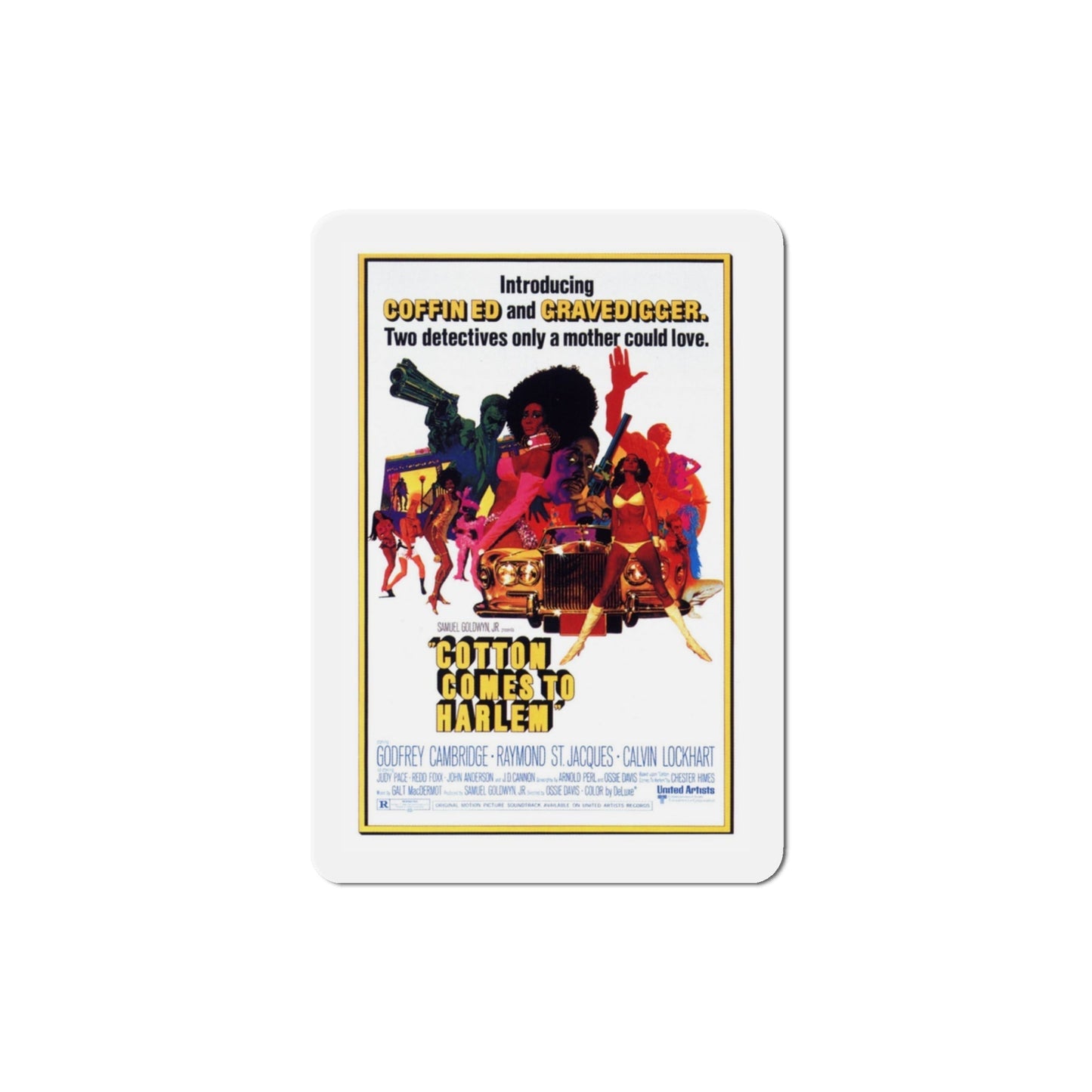 Cotton Comes to Harlem 1970 Movie Poster Die-Cut Magnet-3 Inch-The Sticker Space