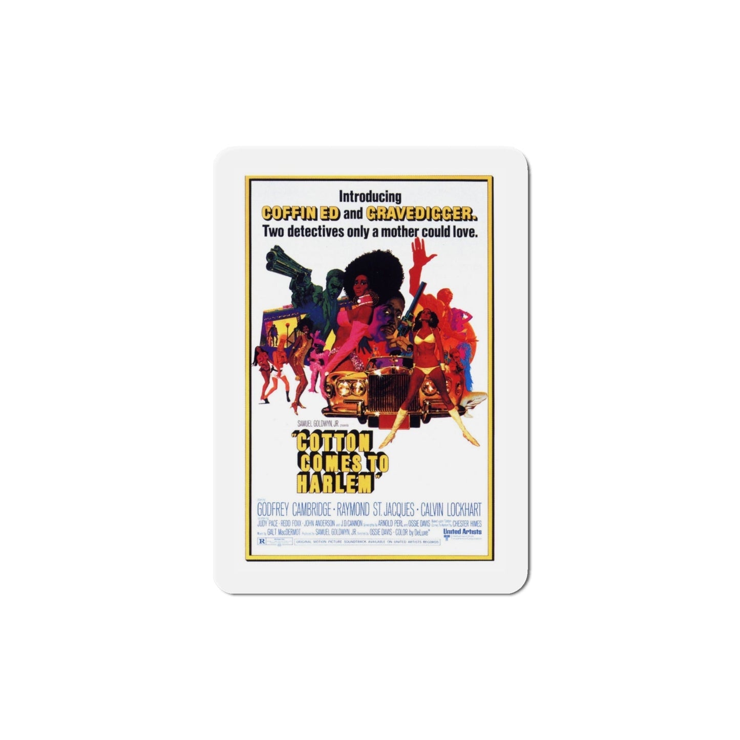 Cotton Comes to Harlem 1970 Movie Poster Die-Cut Magnet-4 Inch-The Sticker Space