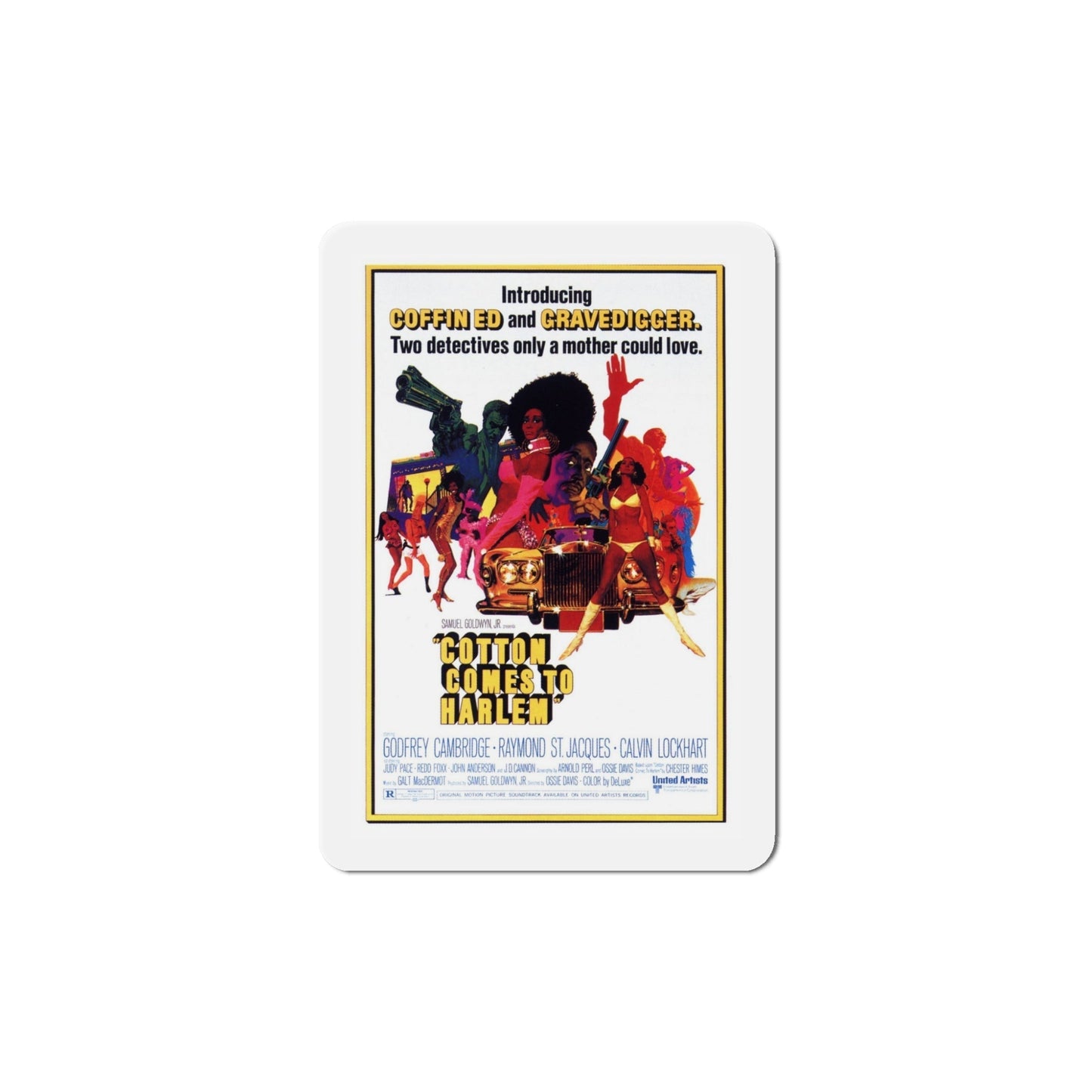 Cotton Comes to Harlem 1970 Movie Poster Die-Cut Magnet-5 Inch-The Sticker Space