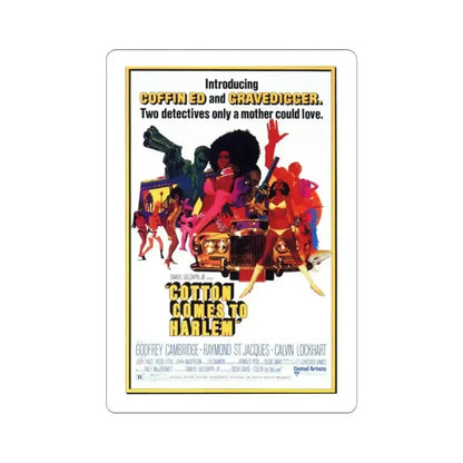 Cotton Comes to Harlem 1970 Movie Poster - STICKER Vinyl Kiss-Cut Decal 3 Inch White - The Sticker Space
