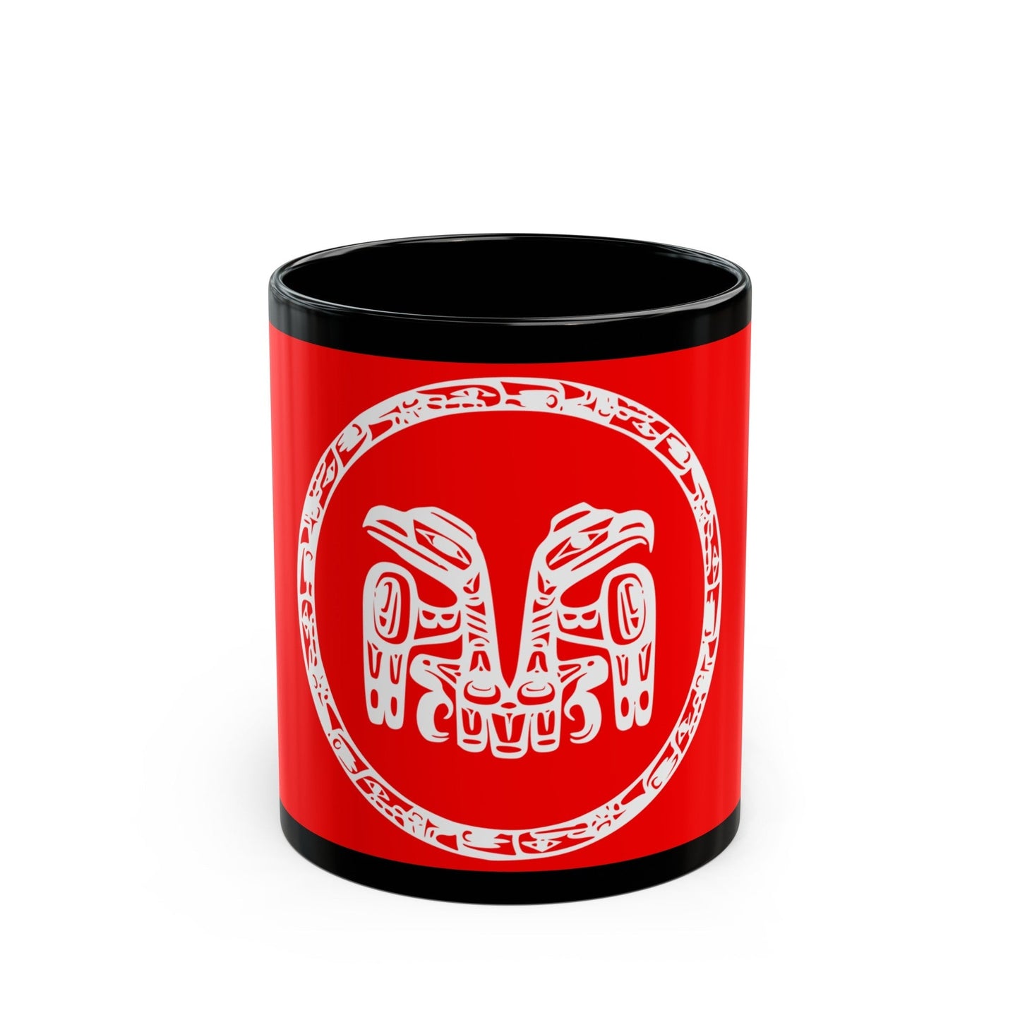 Council of the Haida Nation Flag - Black Coffee Mug-11oz-The Sticker Space