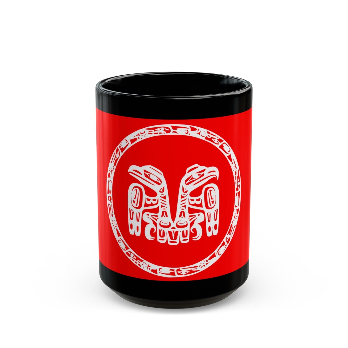 Council of the Haida Nation Flag - Black Coffee Mug-15oz-The Sticker Space