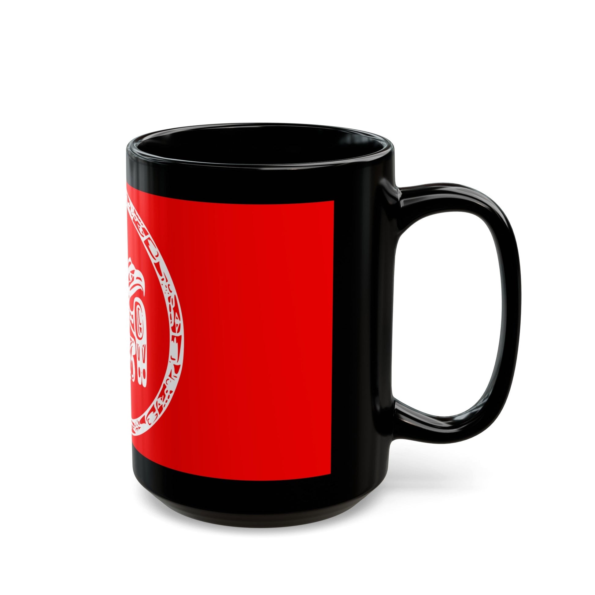 Council of the Haida Nation Flag - Black Coffee Mug-The Sticker Space