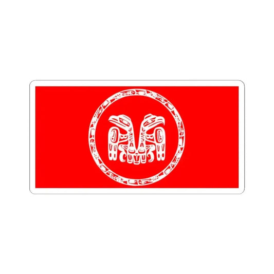 Council of the Haida Nation Flag - STICKER Vinyl Kiss-Cut Decal 2 Inch White - The Sticker Space