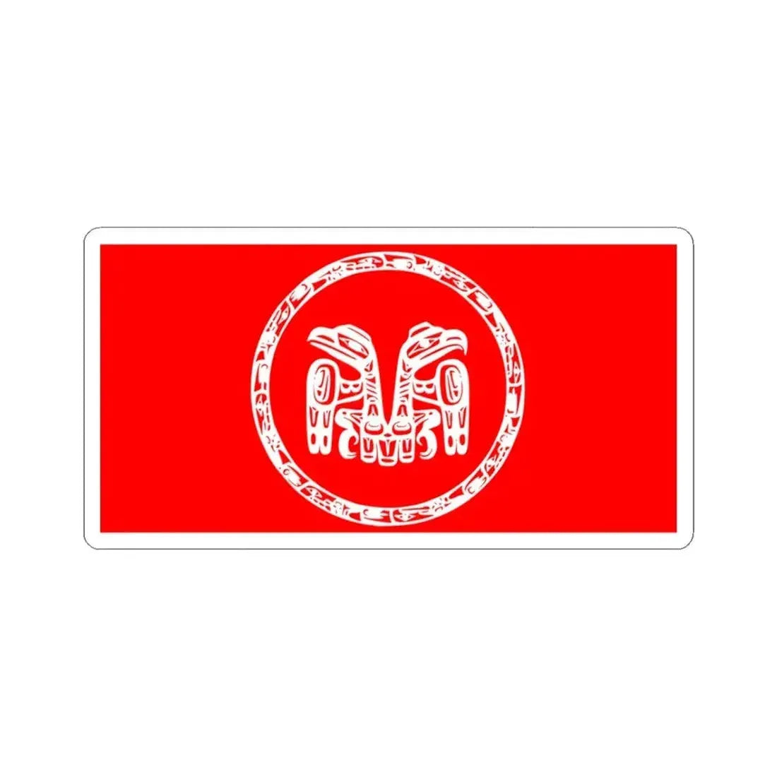 Council of the Haida Nation Flag - STICKER Vinyl Kiss-Cut Decal 3 Inch White - The Sticker Space