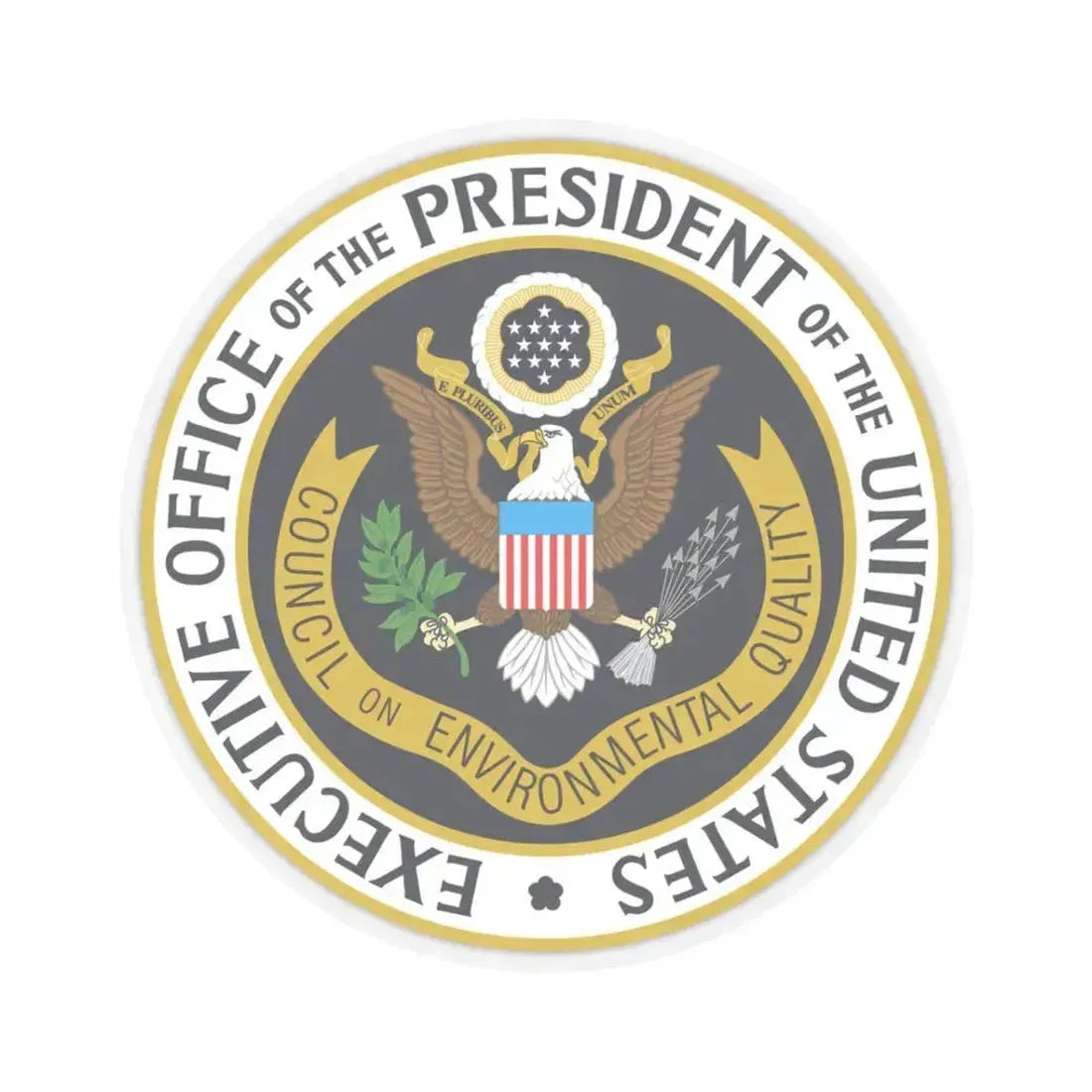 Council on Environmental Quality - STICKER Vinyl Kiss-Cut Decal 3 Inch Transparent - The Sticker Space