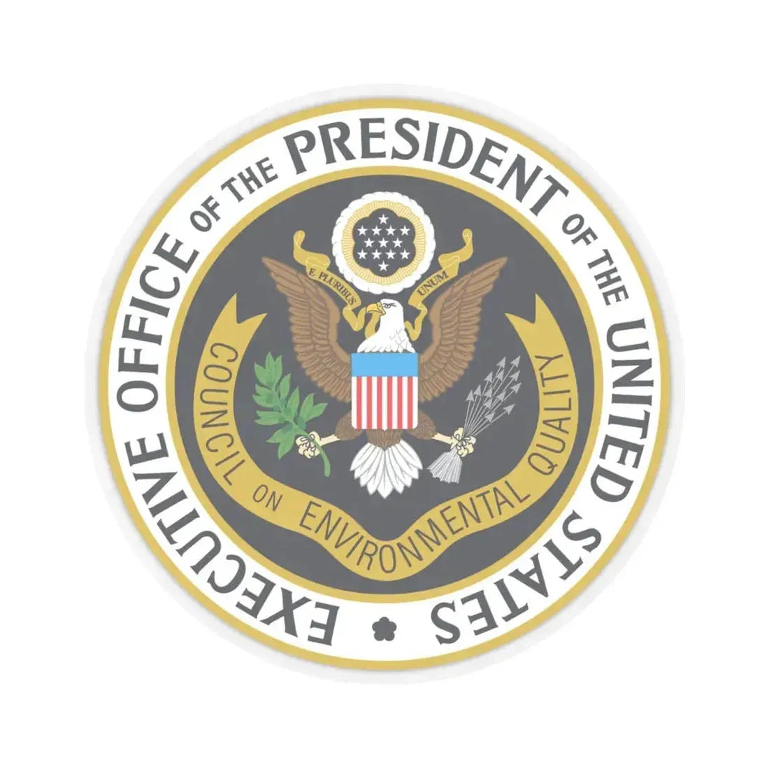 Council on Environmental Quality - STICKER Vinyl Kiss-Cut Decal 4 Inch Transparent - The Sticker Space