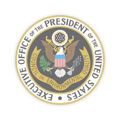 Council on Environmental Quality - STICKER Vinyl Kiss-Cut Decal 4 Inch Transparent - The Sticker Space