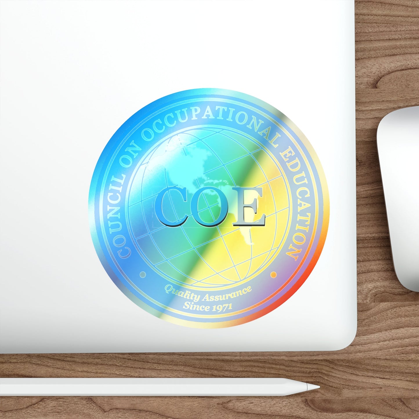 Council on Occupational Education (U.S. Navy) Holographic STICKER Die-Cut Vinyl Decal-The Sticker Space