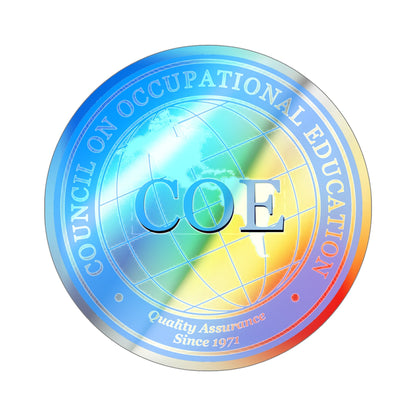 Council on Occupational Education (U.S. Navy) Holographic STICKER Die-Cut Vinyl Decal-5 Inch-The Sticker Space