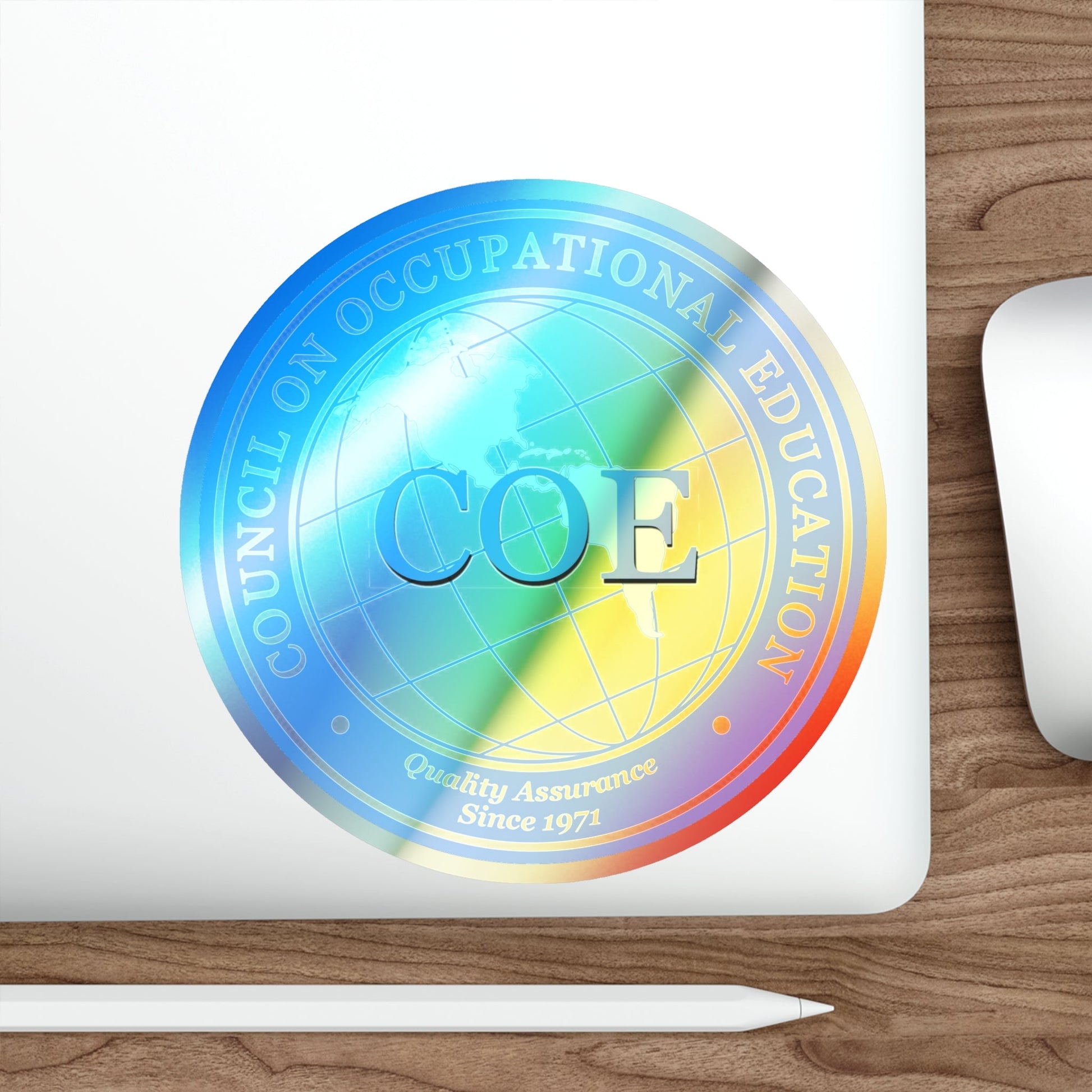 Council on Occupational Education (U.S. Navy) Holographic STICKER Die-Cut Vinyl Decal-The Sticker Space