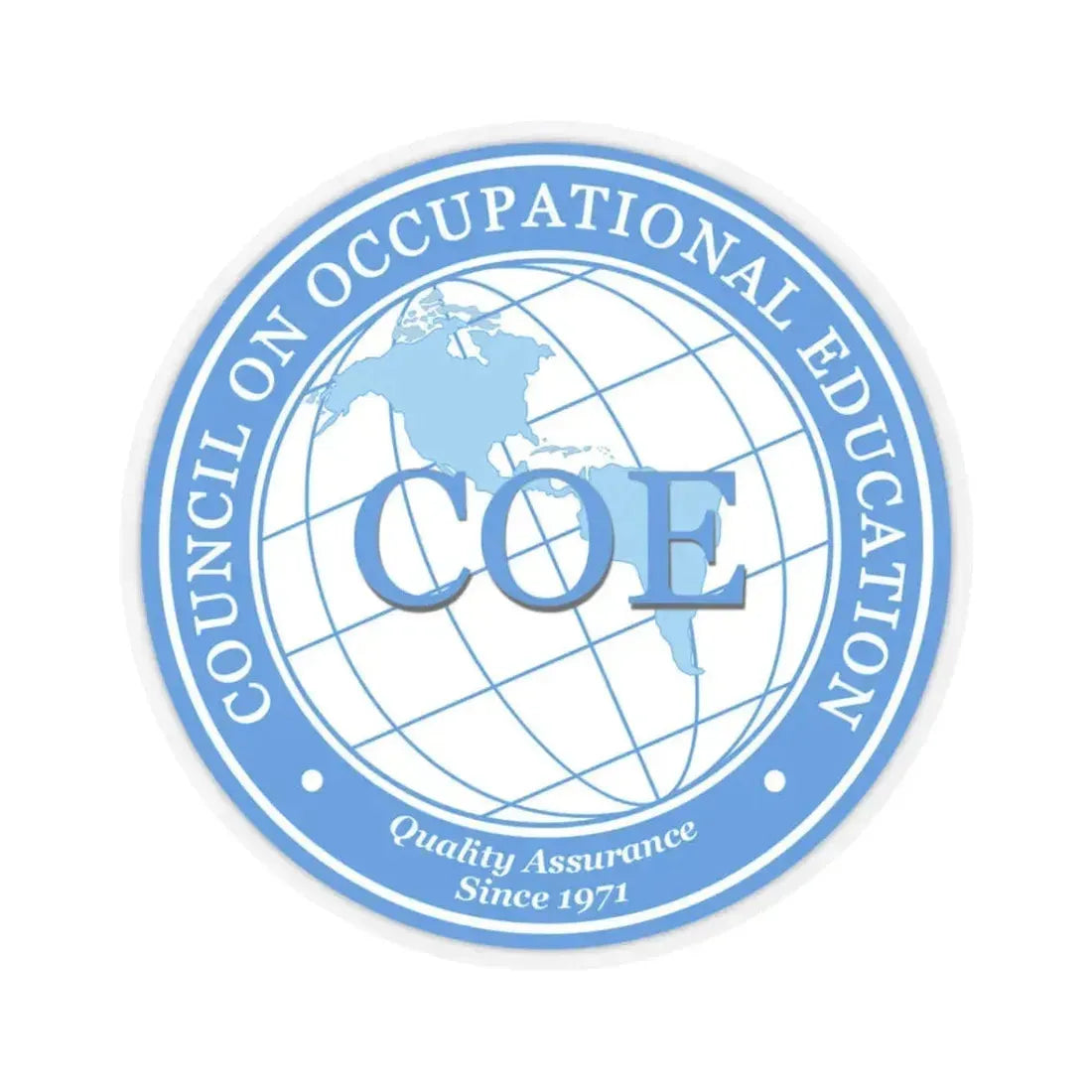 Council on Occupational Education (U.S. Navy) STICKER Vinyl Kiss-Cut Decal 3 Inch Transparent - The Sticker Space