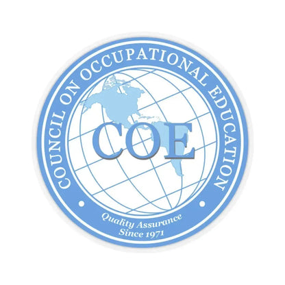 Council on Occupational Education (U.S. Navy) STICKER Vinyl Kiss-Cut Decal 3 Inch Transparent - The Sticker Space