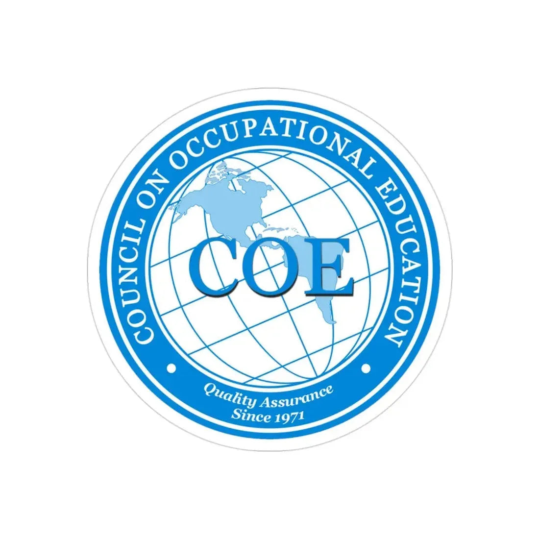 Council on Occupational Education (U.S. Navy) Transparent STICKER Die-Cut Vinyl Decal 3 Inch Transparent - The Sticker Space