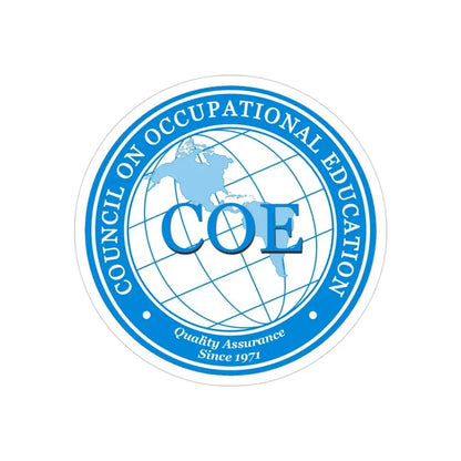 Council on Occupational Education (U.S. Navy) Transparent STICKER Die-Cut Vinyl Decal 3 Inch Transparent - The Sticker Space