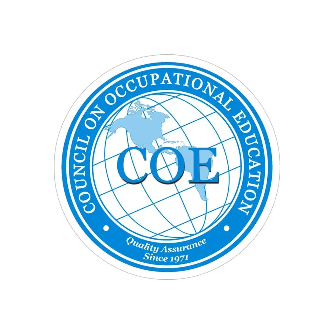 Council on Occupational Education (U.S. Navy) Transparent STICKER Die-Cut Vinyl Decal 4 Inch Transparent - The Sticker Space