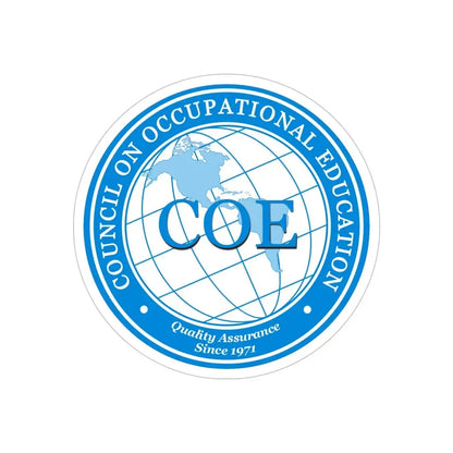 Council on Occupational Education (U.S. Navy) Transparent STICKER Die-Cut Vinyl Decal 6 Inch Transparent - The Sticker Space