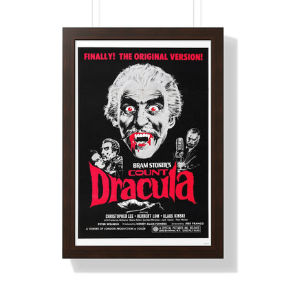 COUNT DRACULA 1970 - Framed Movie Poster-16″ x 24″-The Sticker Space