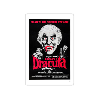 COUNT DRACULA 1970 Movie Poster STICKER Vinyl Die-Cut Decal-6 Inch-The Sticker Space