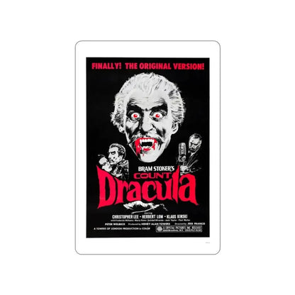 COUNT DRACULA 1970 Movie Poster STICKER Vinyl Die-Cut Decal - The Sticker Space