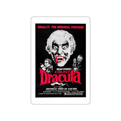 COUNT DRACULA 1970 Movie Poster STICKER Vinyl Die-Cut Decal - The Sticker Space