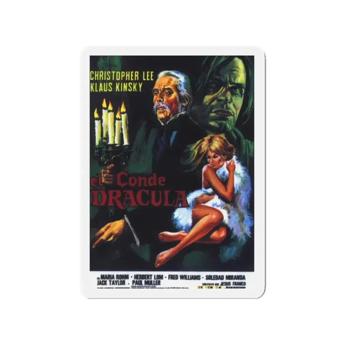 COUNT DRACULA (2) 1970 Movie Poster - Refrigerator Magnet 2 Inch - The Sticker Space