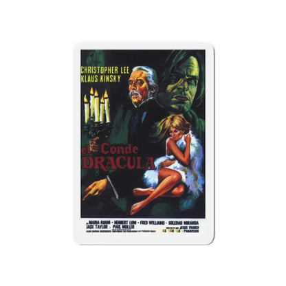 COUNT DRACULA (2) 1970 Movie Poster - Refrigerator Magnet 5 Inch - The Sticker Space
