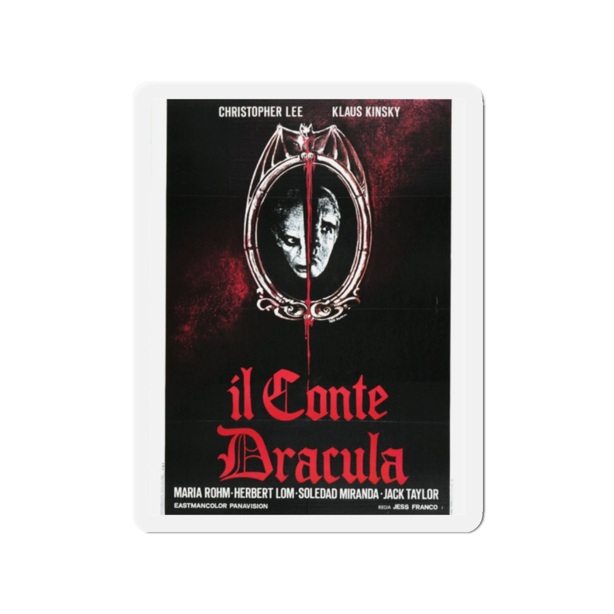 COUNT DRACULA (3) 1970 Movie Poster - Die-Cut Magnet-2" x 2"-The Sticker Space