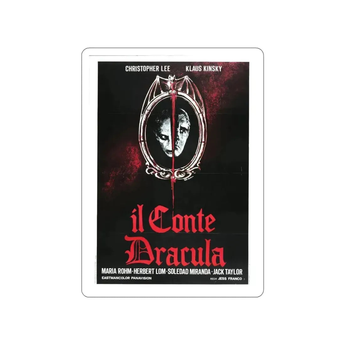 COUNT DRACULA (3) 1970 Movie Poster STICKER Vinyl Die-Cut Decal 5 Inch - The Sticker Space