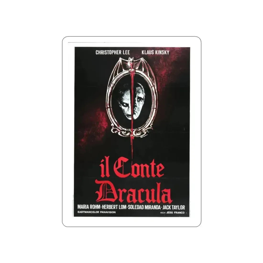 COUNT DRACULA (3) 1970 Movie Poster STICKER Vinyl Die-Cut Decal - The Sticker Space