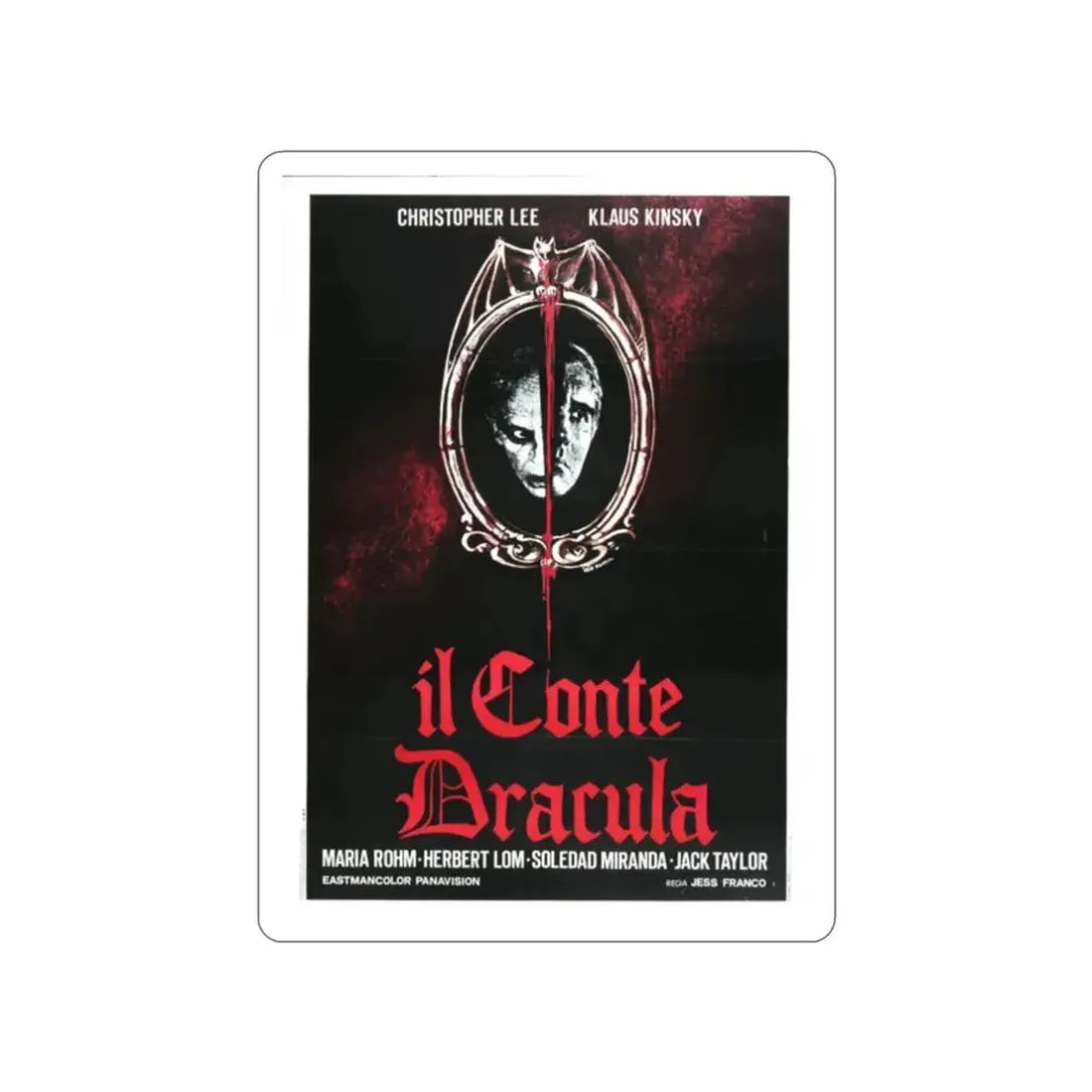 COUNT DRACULA (3) 1970 Movie Poster STICKER Vinyl Die-Cut Decal - The Sticker Space
