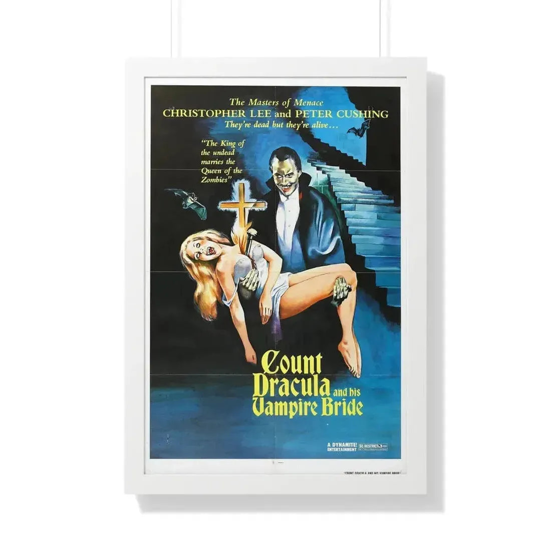 COUNT DRACULA AND HIS VAMPIRE BRIDE 1973 - Framed Movie Poster - The Sticker Space
