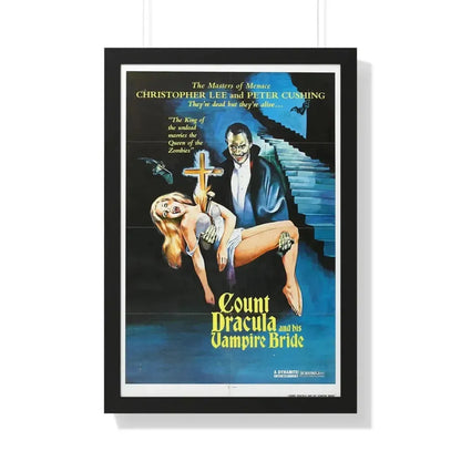 COUNT DRACULA AND HIS VAMPIRE BRIDE 1973 - Framed Movie Poster - The Sticker Space