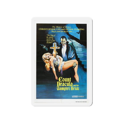 COUNT DRACULA AND HIS VAMPIRE BRIDE 1973 Movie Poster - Die-Cut Magnet-4" x 4"-The Sticker Space