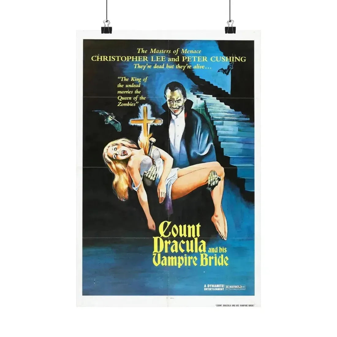 COUNT DRACULA AND HIS VAMPIRE BRIDE 1973 - Paper Movie Poster - The Sticker Space