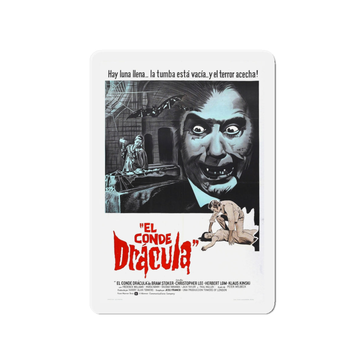 COUNT DRACULA (FRANCO) 1970 Movie Poster - Die-Cut Magnet-4" x 4"-The Sticker Space