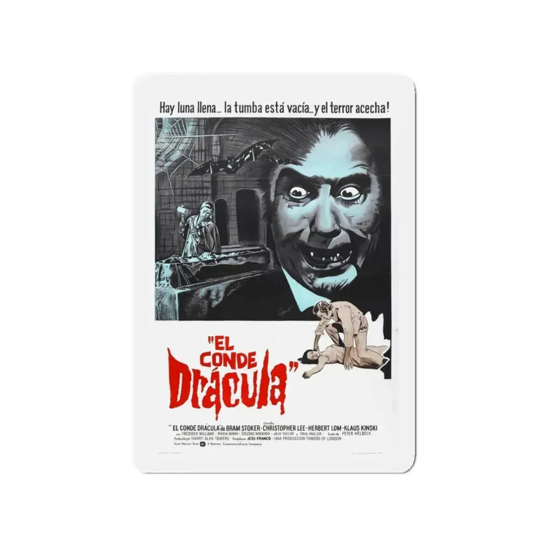 COUNT DRACULA (FRANCO) 1970 Movie Poster - Refrigerator Magnet 3 Inch - The Sticker Space