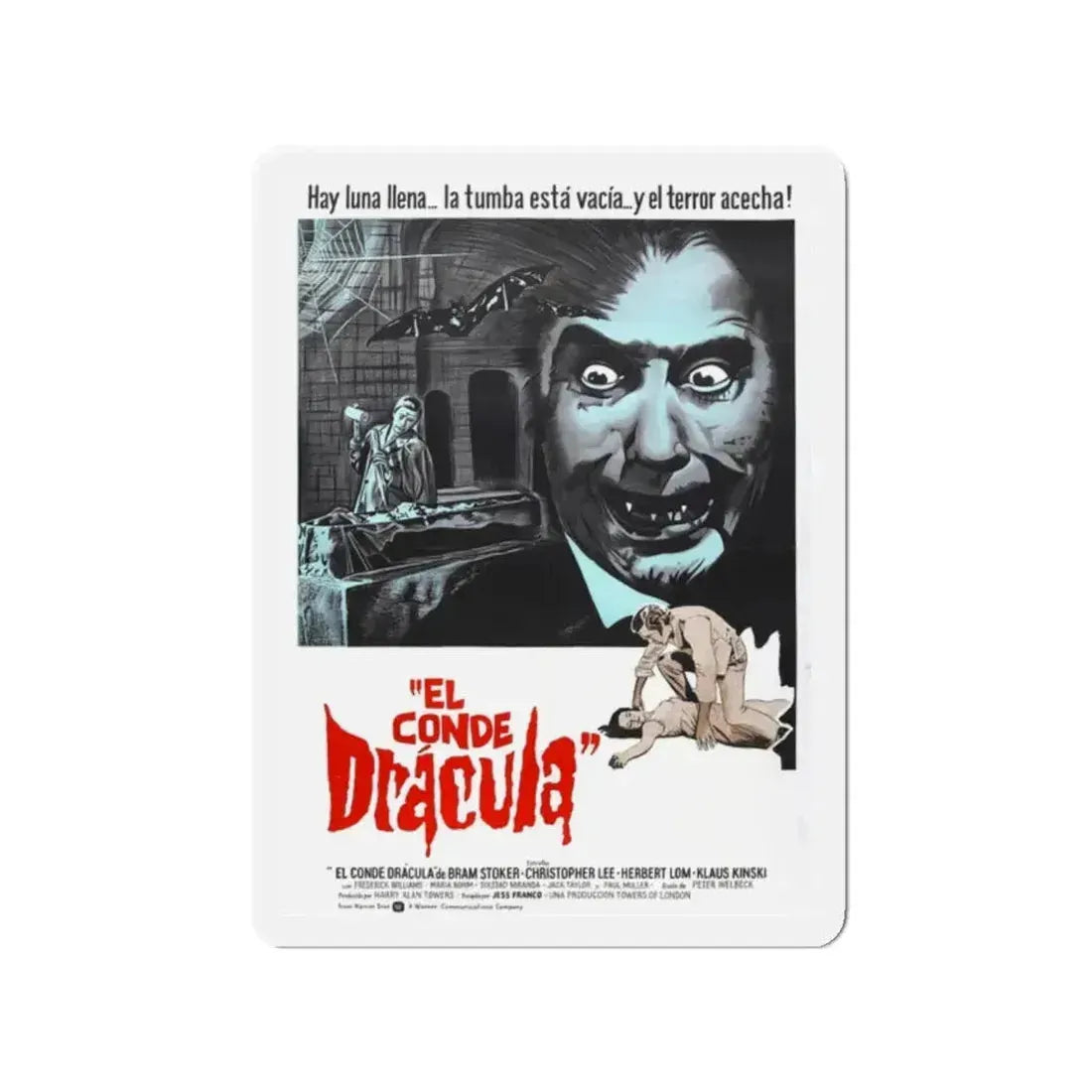 COUNT DRACULA (FRANCO) 1970 Movie Poster - Refrigerator Magnet - The Sticker Space