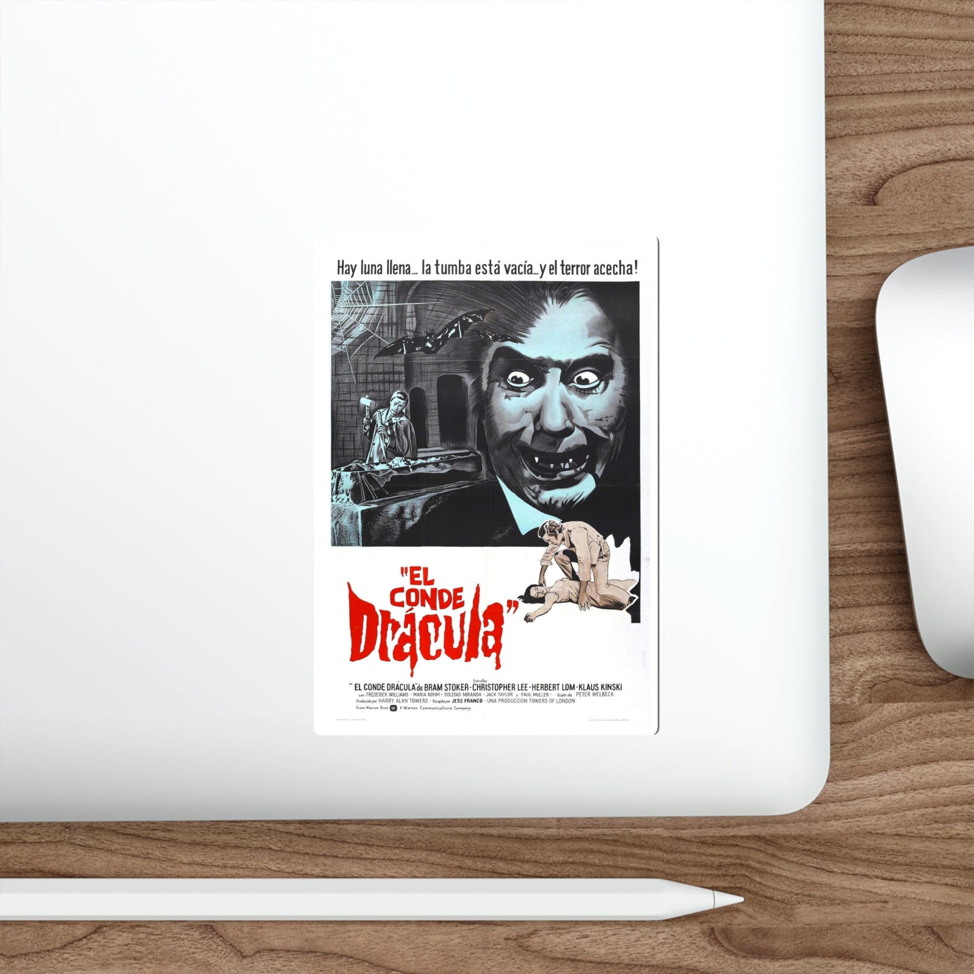 COUNT DRACULA (FRANCO) 1970 Movie Poster STICKER Vinyl Die-Cut Decal-The Sticker Space