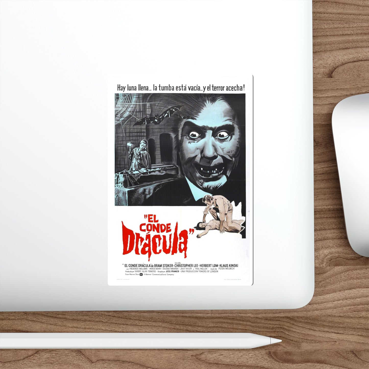 COUNT DRACULA (FRANCO) 1970 Movie Poster STICKER Vinyl Die-Cut Decal-The Sticker Space