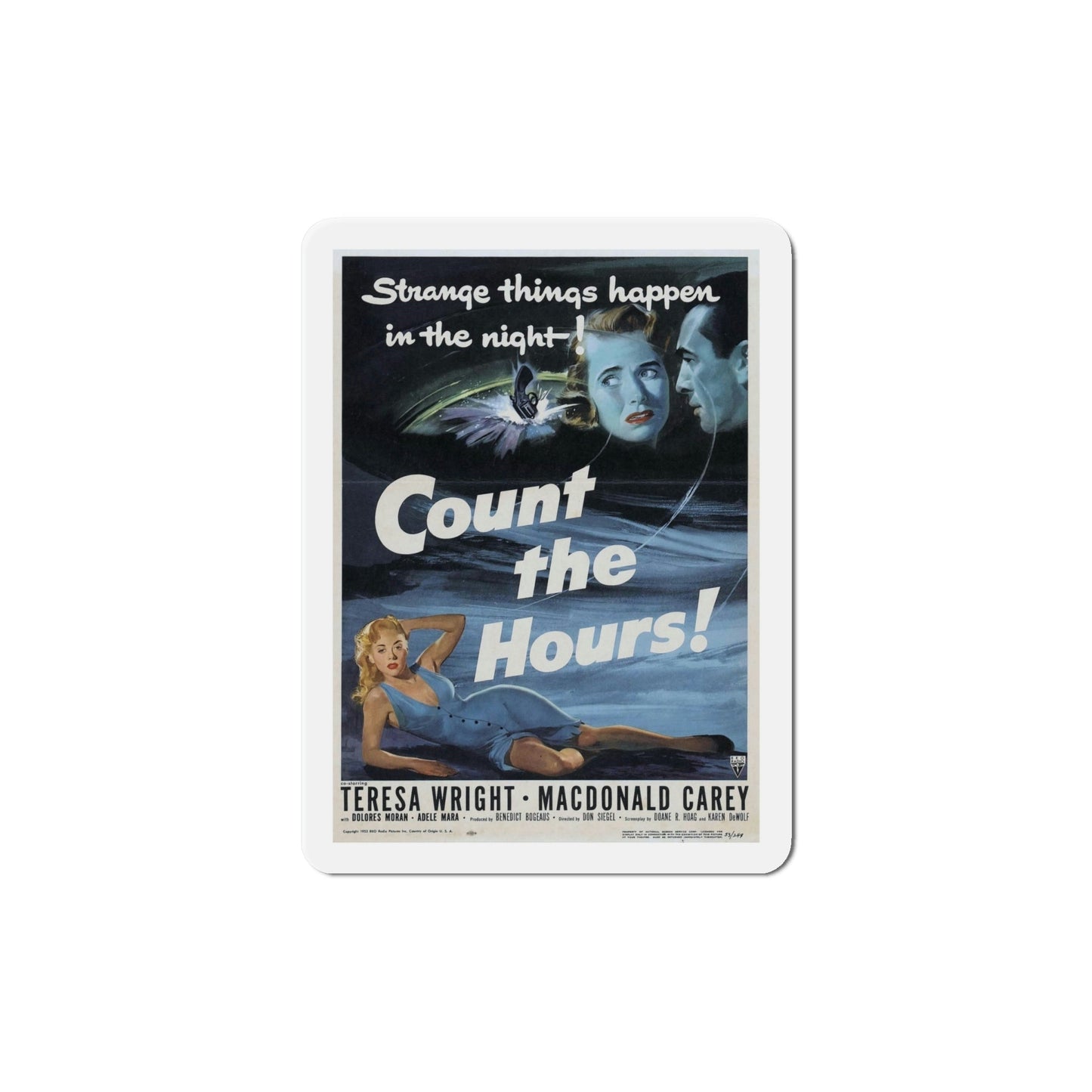 Count the Hours 1953 Movie Poster Die-Cut Magnet-6 Inch-The Sticker Space